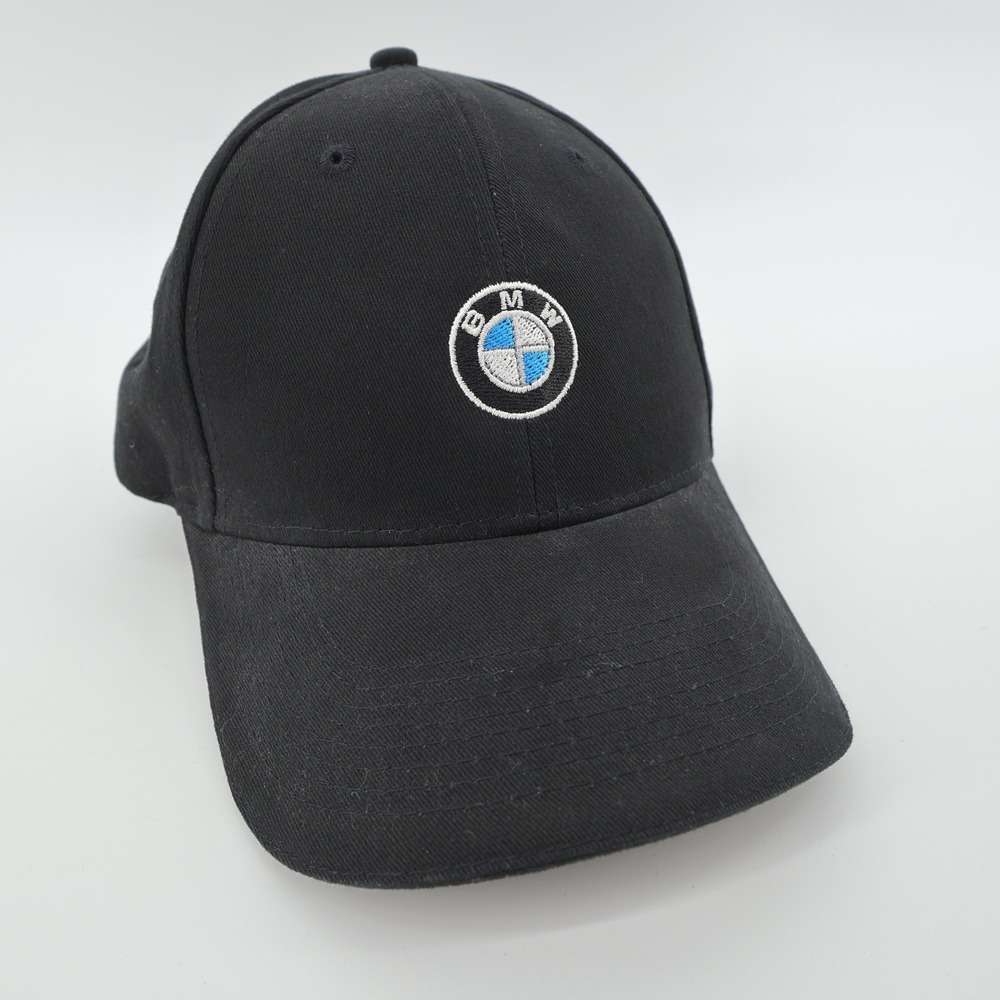 BMW Lifestyle Black Baseball Cap Embroidered Logo Adjustable Strap‎